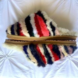 Mou mink fur slippers